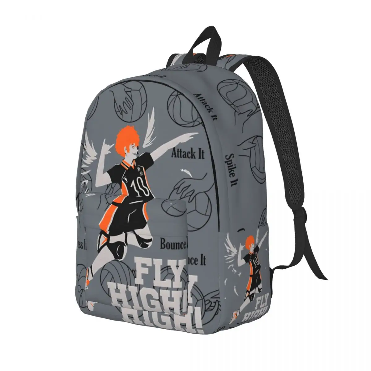 Weekend Picnic Haikyuu Retro Washable Multi-Function Haikyuu Kindergarten Bag Teen Girl Boy Men Women Adult Laptop Bag Gift