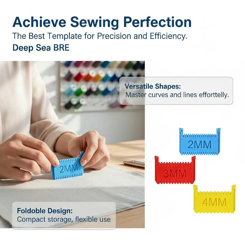 3Pcs Plastic Sewing Seam Gauges Set With Multiple Sizes Accurate Seam Allowance For DIY Sewing Clothing Crafting Projects