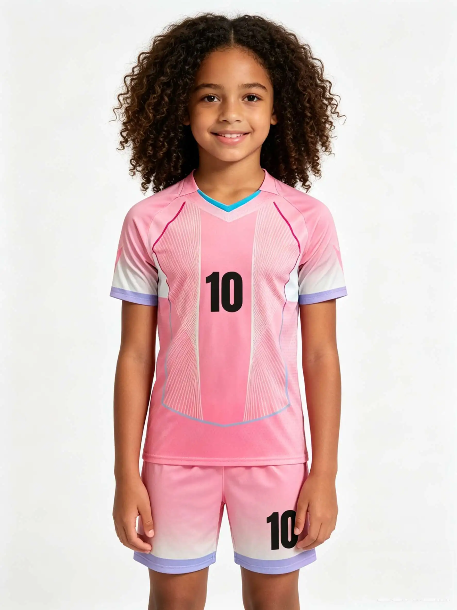 New 26/27 Unisex Blank Soccer 2‑Piece Set, Kids Adults Parent‑Child Kit, Custom No.1 7 8 9 10 for School Outdoor Team Sports