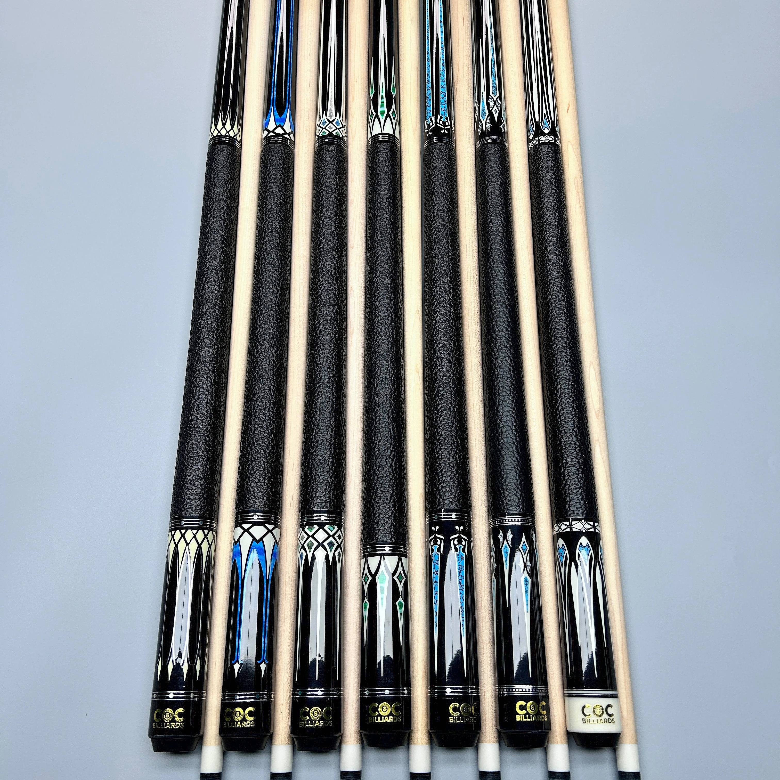 

STLF COC Member Pool Cue Durable Maple Wood Extension Center Joint Cue Sticks Uniloc Pin Radial Pin Big Head Tip 13mm 147cm