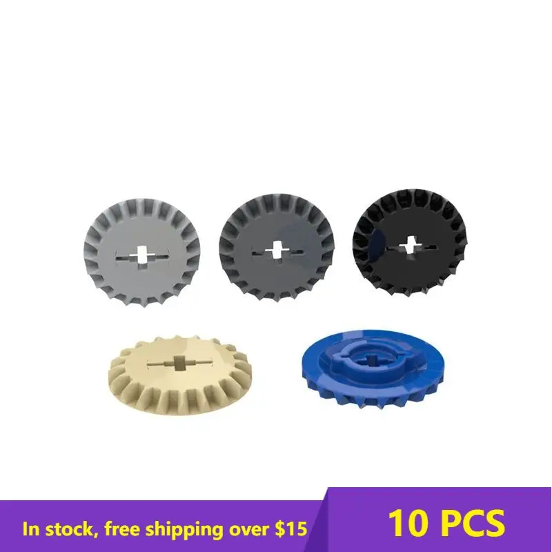 10PCS  MOC 32198 20 Tooth Ggear Tooth Disc Outer Diameter 20.5 Building Block Parts MOC Kids Brain Games DIY Toys Best Gifts