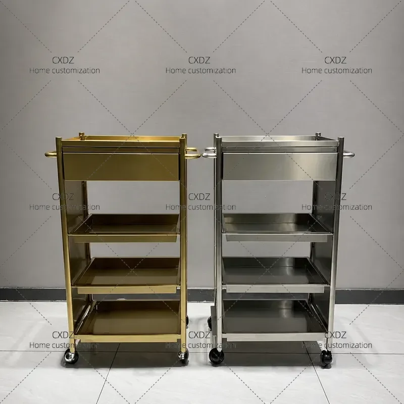 Portable Beauty Salon Cart Home Storage Rack Barber Shop Hairdresser Tool Cabinet Trolley Organizer Wholesale