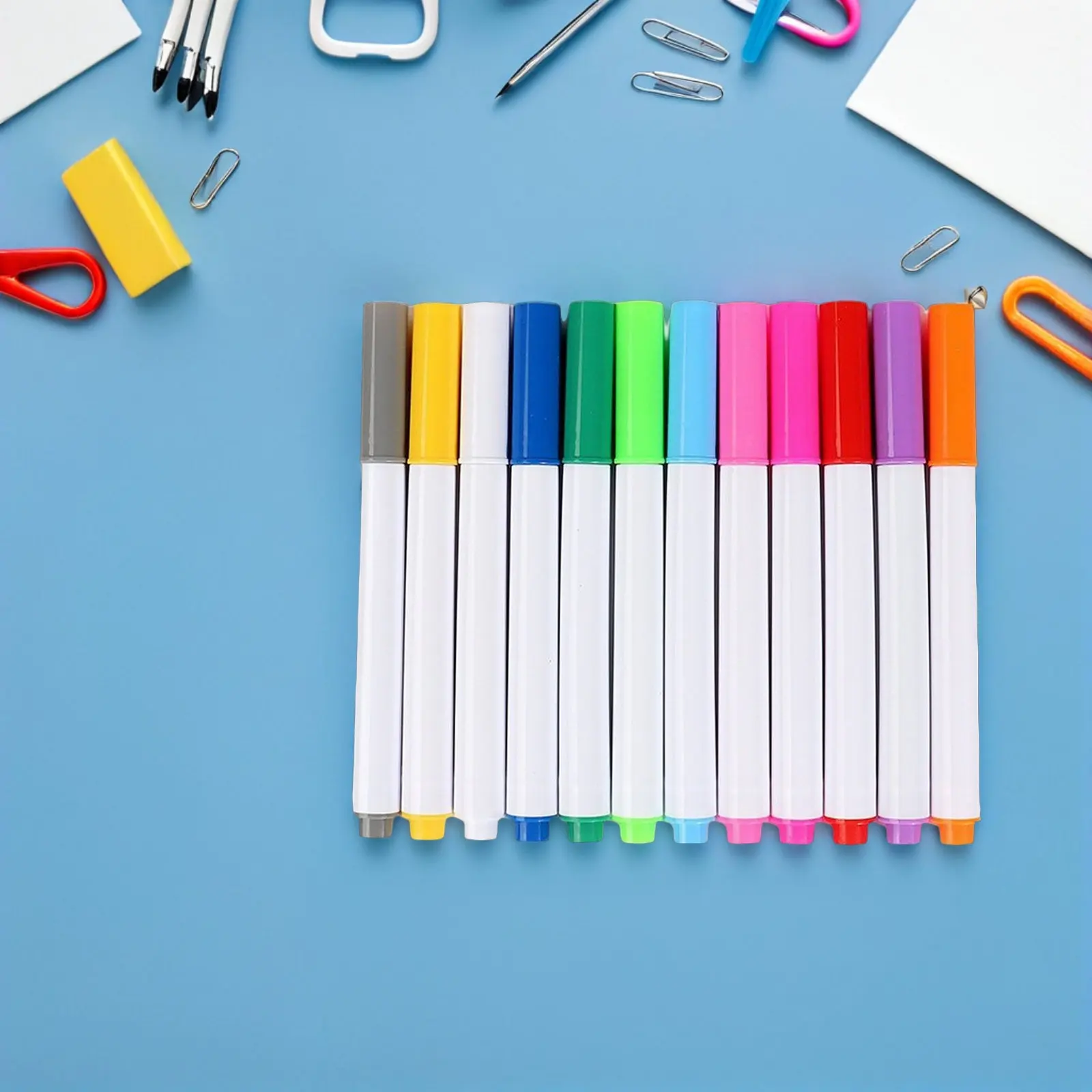 

24Pcs Erasable Liquid Chalk Markers Neon Fluorescent Colors for LED Writing Boards Glass Windows Restaurant Menu