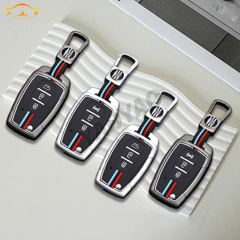 Zinc Alloy + Metal Remote Key Protect Shell For SsangYong Kyron 2 Sanka Actyon Korando Tivoli Protector Keyless Bag Accessories