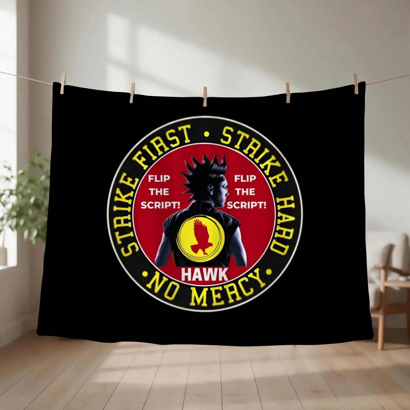 Flip the Script! - Hawk Classic Throw Blanket couch cozy soft plush fuzzy picnic outdoor blanket