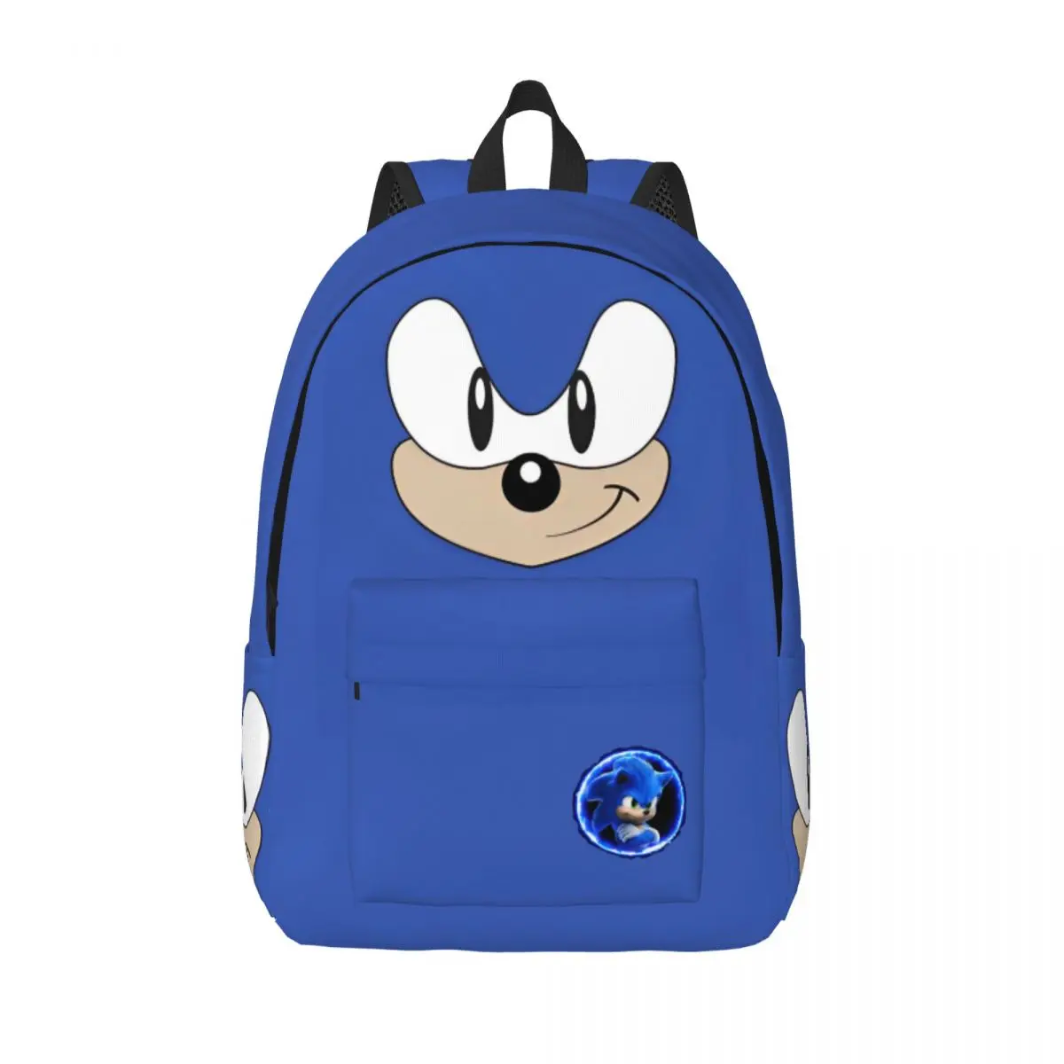 S-Soniced Face for Teens Student School Bookbag Cartoon Game Daypack Elementary High College Outdoor