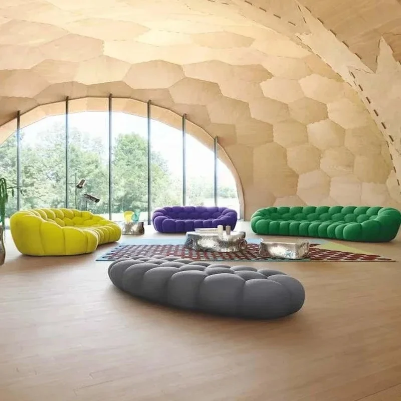 

Изогнутый хлопковый футбольный сотовый диван с тыквой и пузырьками