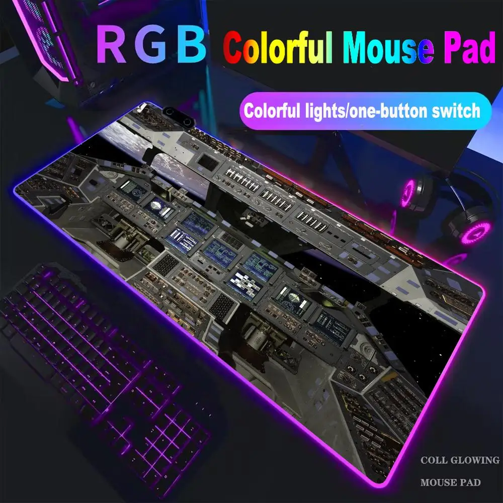 

Airplane cabin Mouse Pad High-end E-sports Mouse Pad Mouse Pad RGB Mouse Pad LED Pc Large Student Writing Pad Gamer