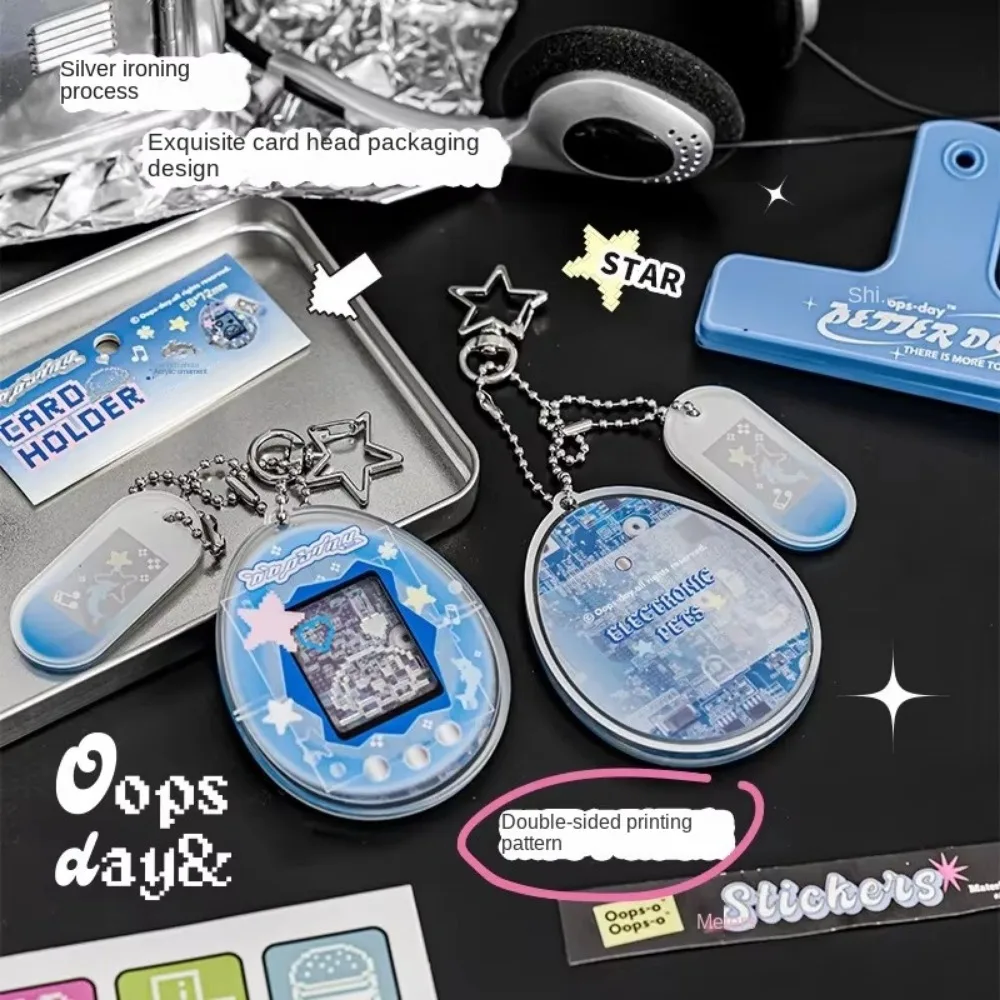 Sweet 1 Inch Photo Card Holder Mini Acrylic Hanging Kpop Idol Photocard Cover Picture Holder ID Family