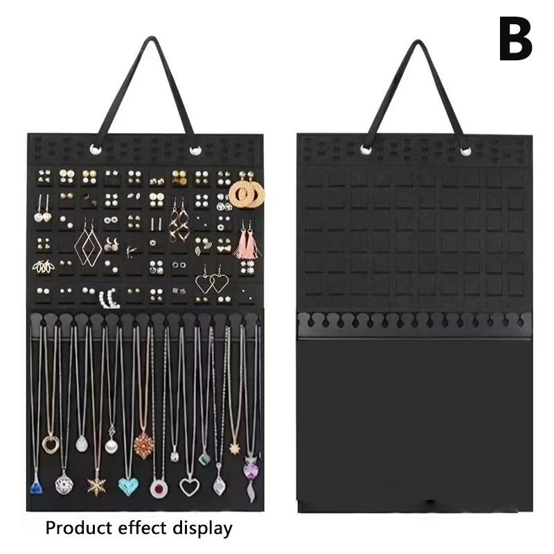 Single Sided Felt Hanging Jewelry Organizer Bag