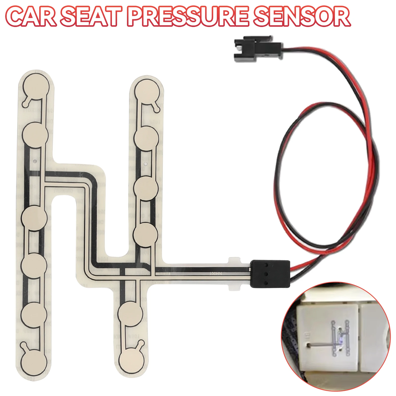 New 1Pc Universal Car Seat Pressure Sensor Safety Belt Warning Reminder Pad Car Occupied Seated Alarm Accessory Pressure Sensor