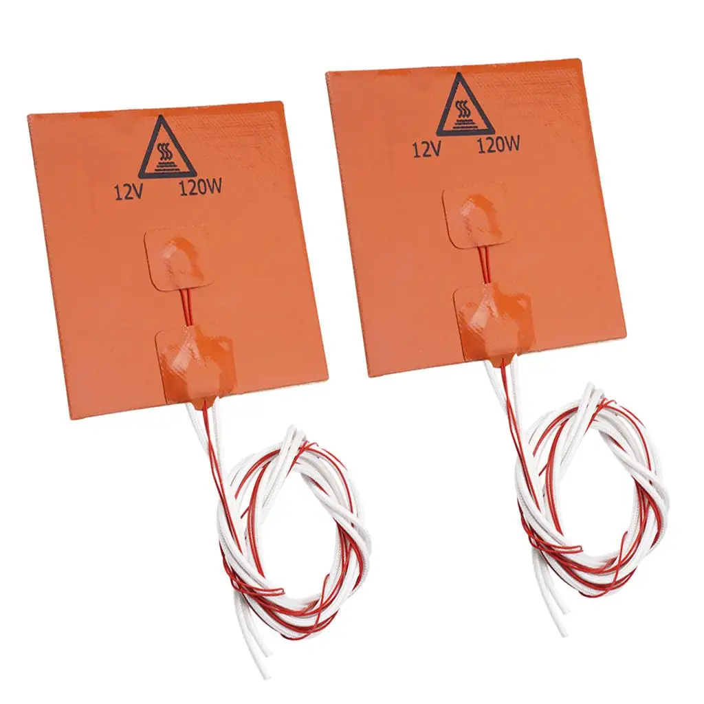 

Silicone Printer Heat Bed 120x120mm High Efficiency Heating Pad for 3D Printer Heated Table Upgrade