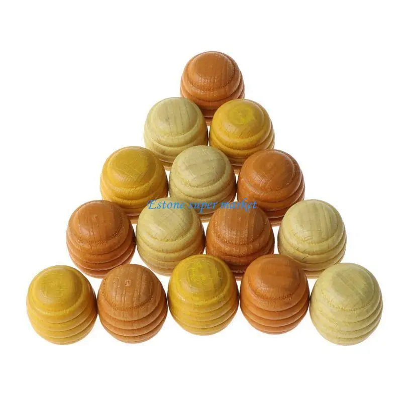 090B 324 pezzi per bambini giocattoli in legno arcobaleno blocco parti sciolte funghi coni building block