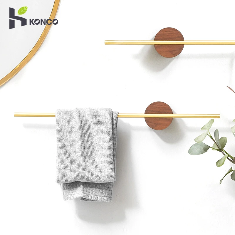 

40/50cmTowel Bar Towel Rack Wall Mounted Bath Towel Holder Aluminum Bathroom Shelf Kitchen Storage Rack