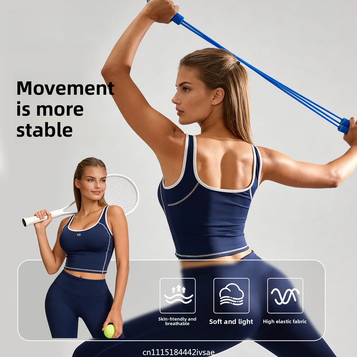 New Slim Fit Sports Tank Top with Chest Pad Shockproof Yoga Back Absorbing Sweat Breathable Separate Upper Apparel for Women