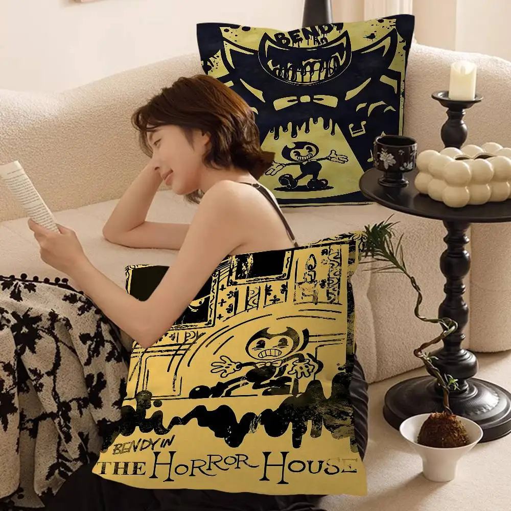 Anime Bendy and the Ink Machines Lucky Dragon pillow cover sofa cushion cover home room decoration children gift