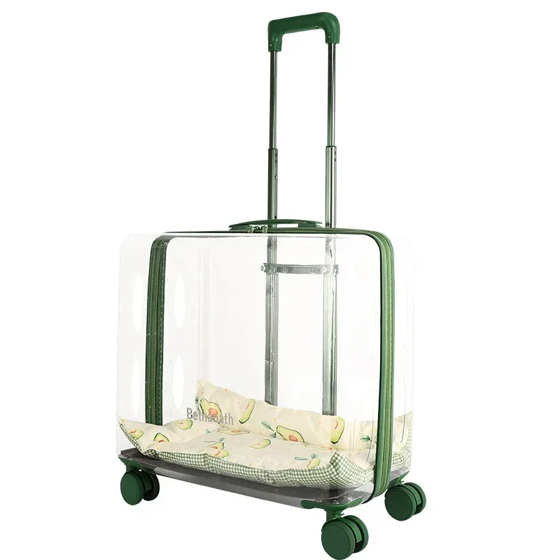 

Caja de viaje moderna para mascotas, transparente con vista amplia bolsa de transporte, bolso portátil de gran capacidad