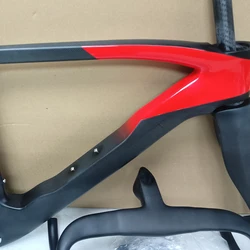 90 Colors F14 Carbon Frame 1k Weave Road Bike Frame with Handlebar, Racing Bicycle Frameset