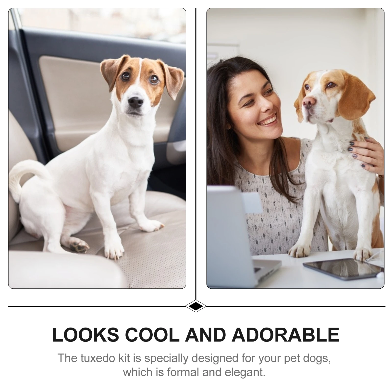 

1 Set Dog Tuxedo Suit Pet Costume Adjustable Comfortable Easy Wear Elegant Formal Dog Clothing Jacket For Wedding Party Event