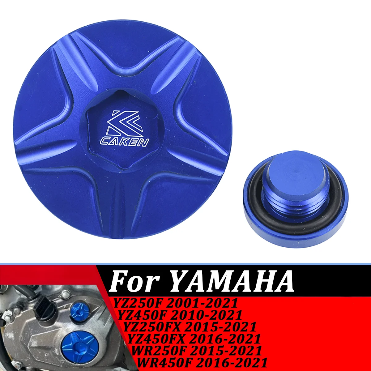 

Motorcycle Aluminum Billet Engine Timing Plug Oil Plug Set For Yamaha RAPTOR 700 700R 2012-2022 YZ250F 2014-2020 YFZ450R 2009