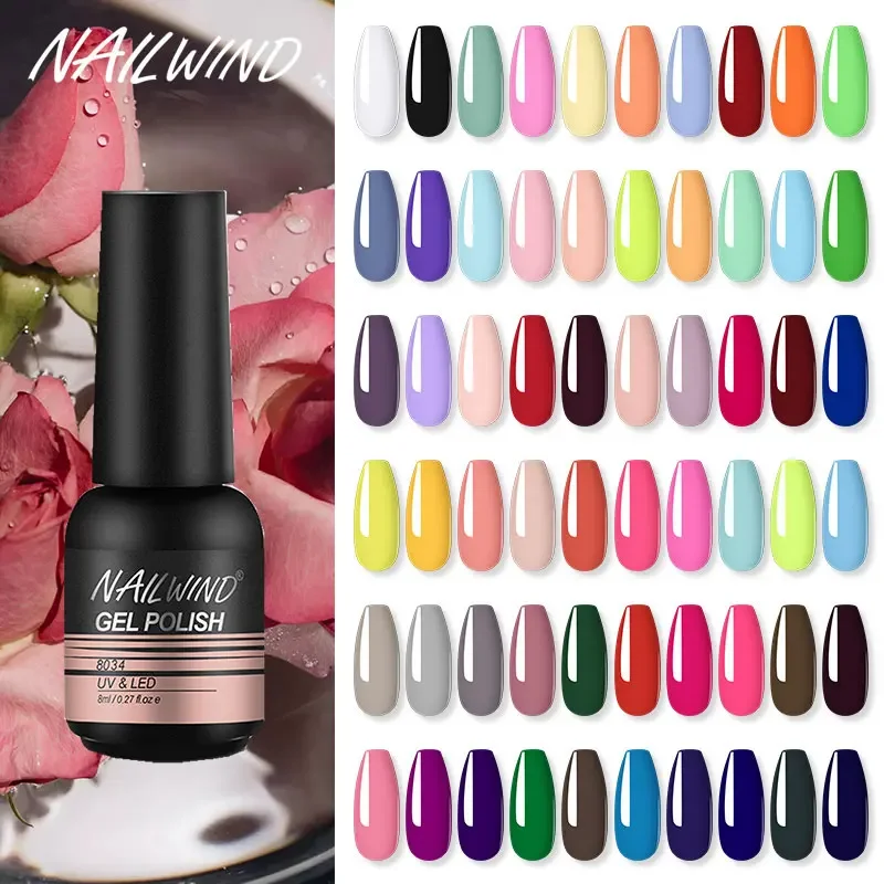 NAILWIND Gel Nail Polish 8ml Semi Permanent Varnish Hybrid Nails Polish Gel For nail art UV LED Base Top Coat Nail Gel Polish