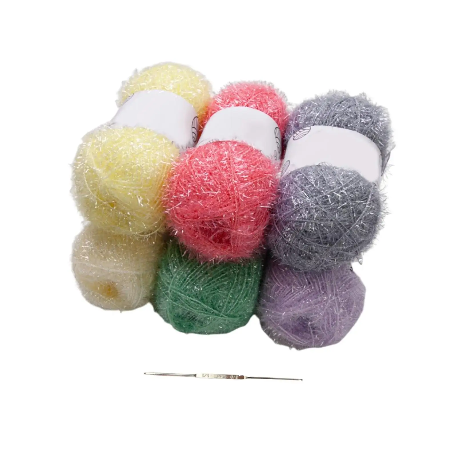

Scrubby Yarn for Dishcloths Lightweight Sparkle Assorted Colors for Crocheting Knitting Scrubbing Cloths Dishwashing Bath Towels