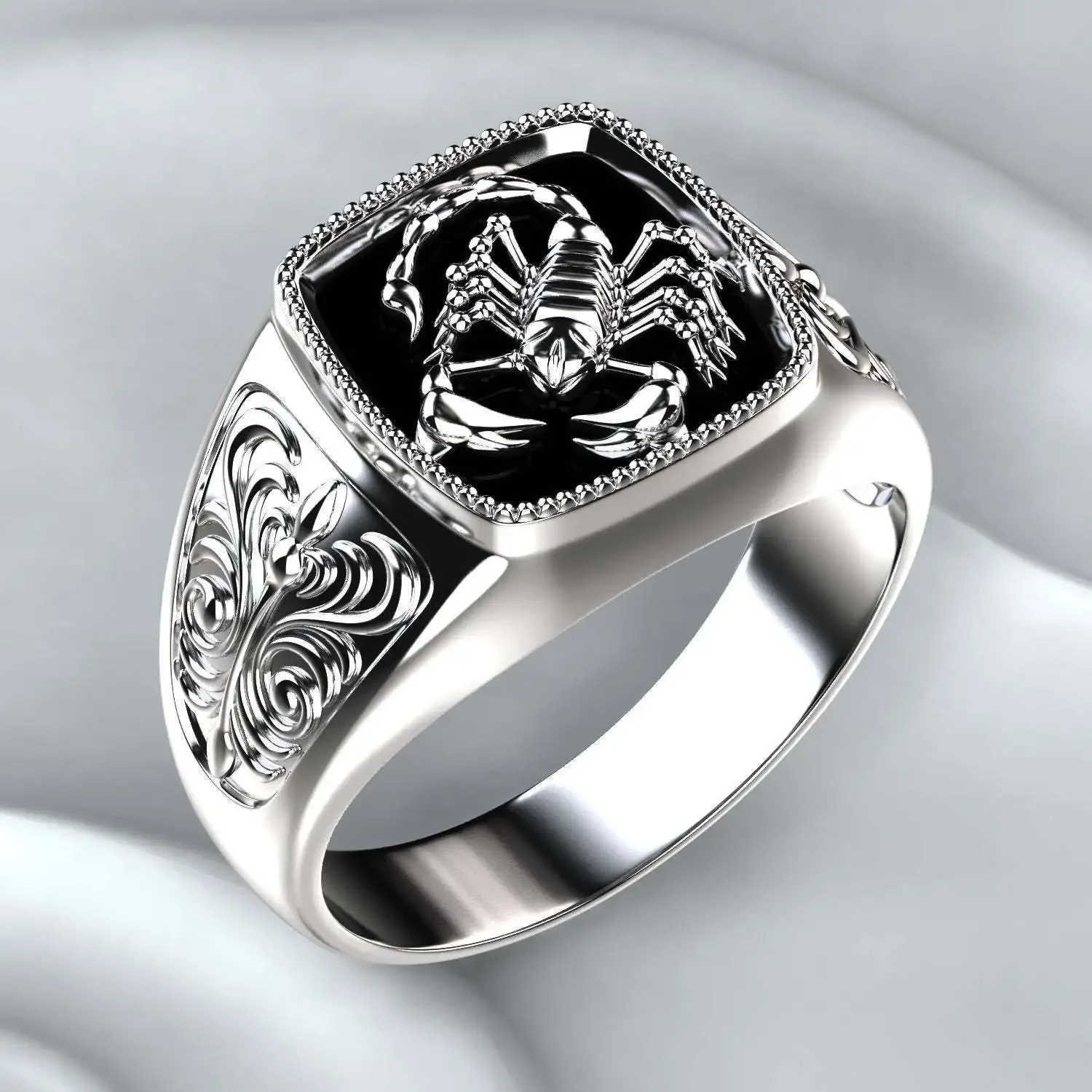 S925 Sterling Silber Ring Neuer Kreativer Skorpion-Prägungsring für Herren Skorpion-Gedenktag Geschenk – Detail 1