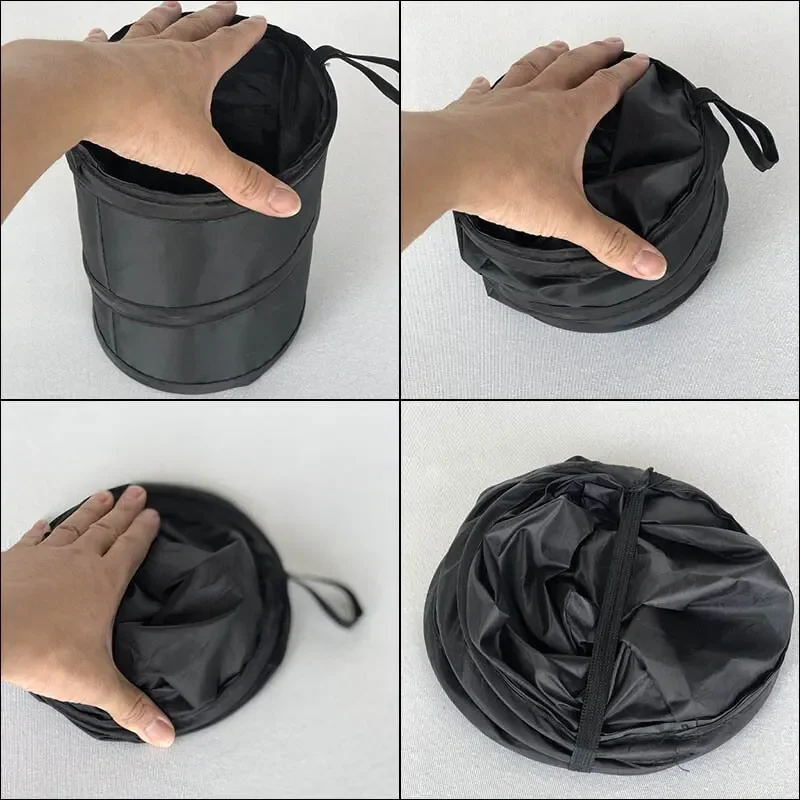 Car Trash Portable Vehicle Garbage Can Foldable Pop-up Waterproof Bag Waste Basket Auto Accessories Interior Car Accessory image 6