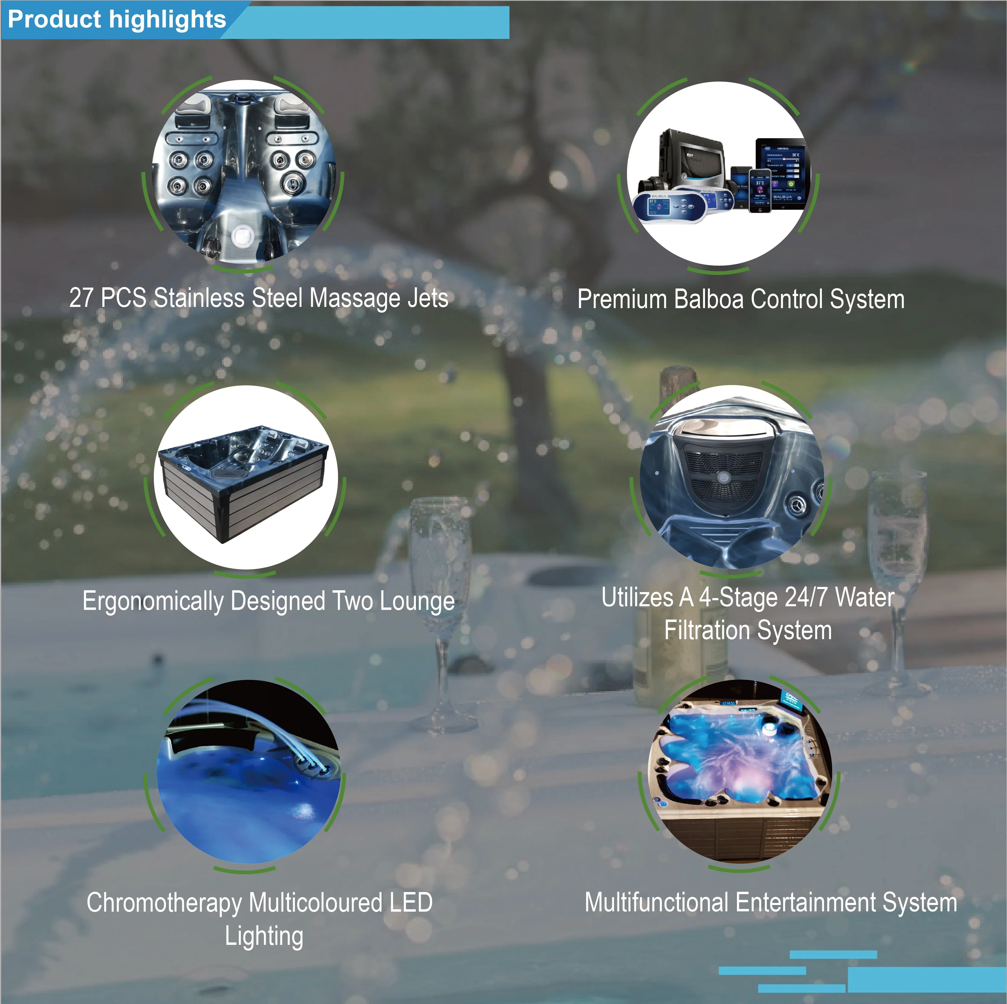 Relax ECO Small Outdoor Hot Tubs Spa With Plug And Play For 3 Persons Backyard Leisure view 4