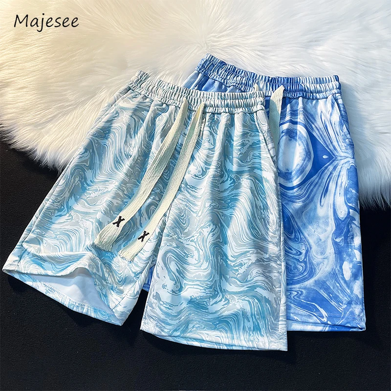 Board Shorts Men Summer Cool Fashion Beach Quick-drying Leisure American Style Hawaii Printed Breathable Loose Comfortable Chic