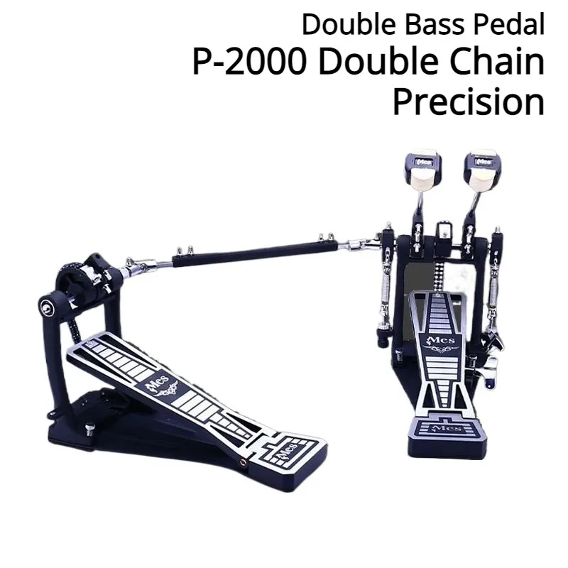 

Alloy Double Bass Pedal High-quality Thickened Adjustable Double-chain Double Bass Drumming Musical Instrument Accessories