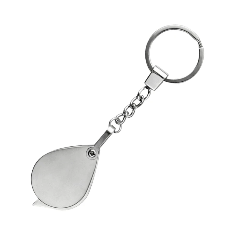 Keychains Magnifier with 20X Enlargement, Metal Constructions Loupes for Small Text and Fine Detail Inspection Tool