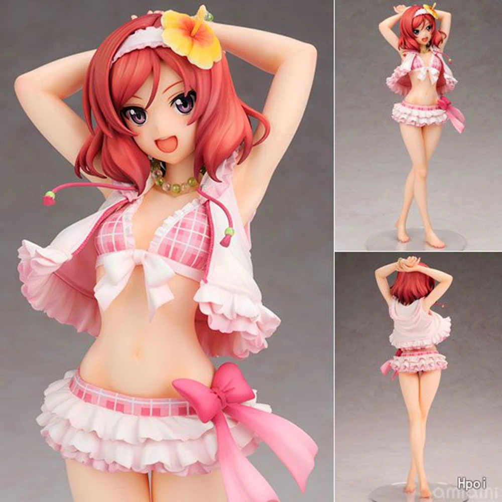 23CM Anime Love Live Maki Nishikino figura traje de baño lindo acción animación modelo juguetes regalos colección decoración adornos PVC