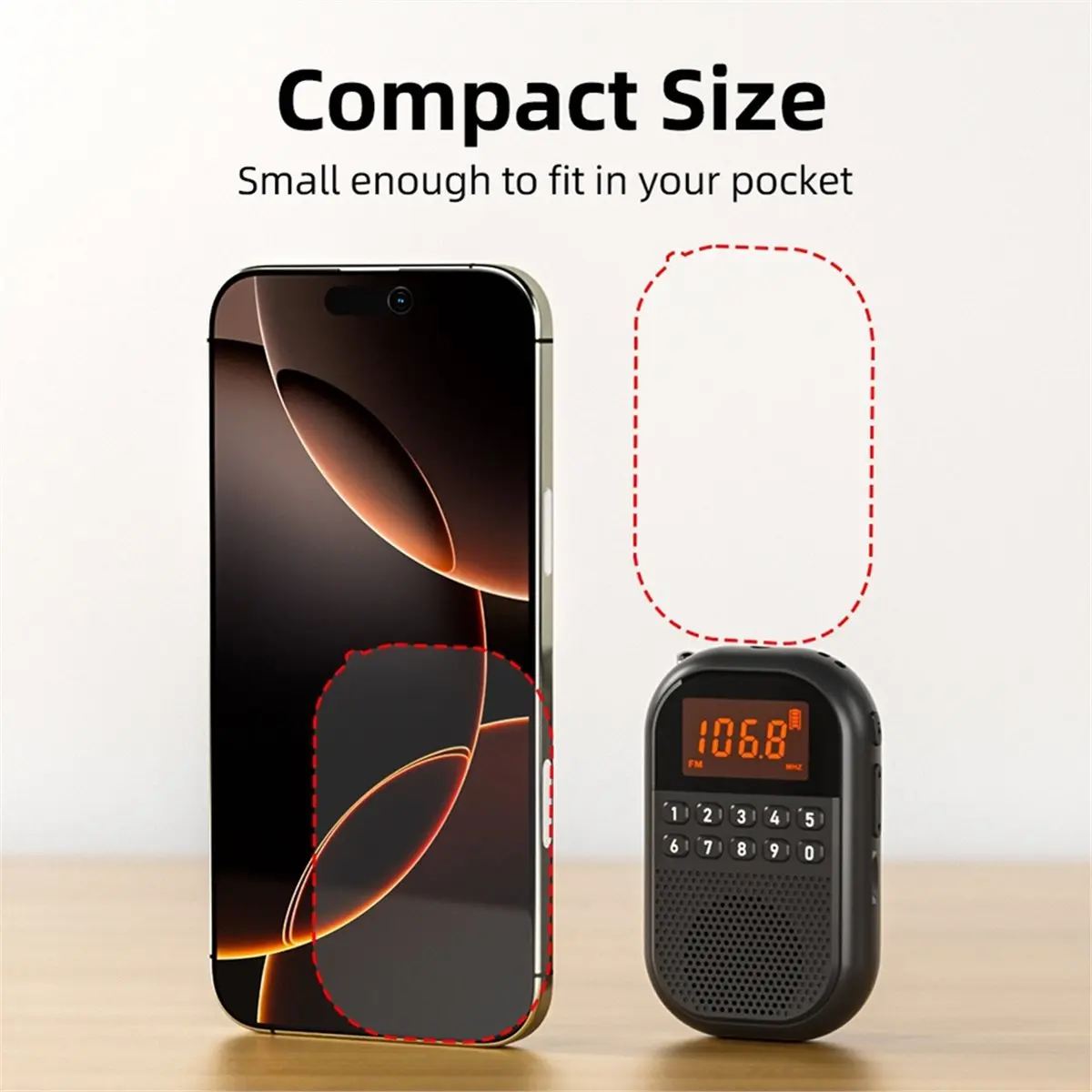 新しい電子ミニラジオプロ-usb-sdデュアルカードデコード機能-hd音質-屋外用ポータブル-ワンクリックステーションシーサイド