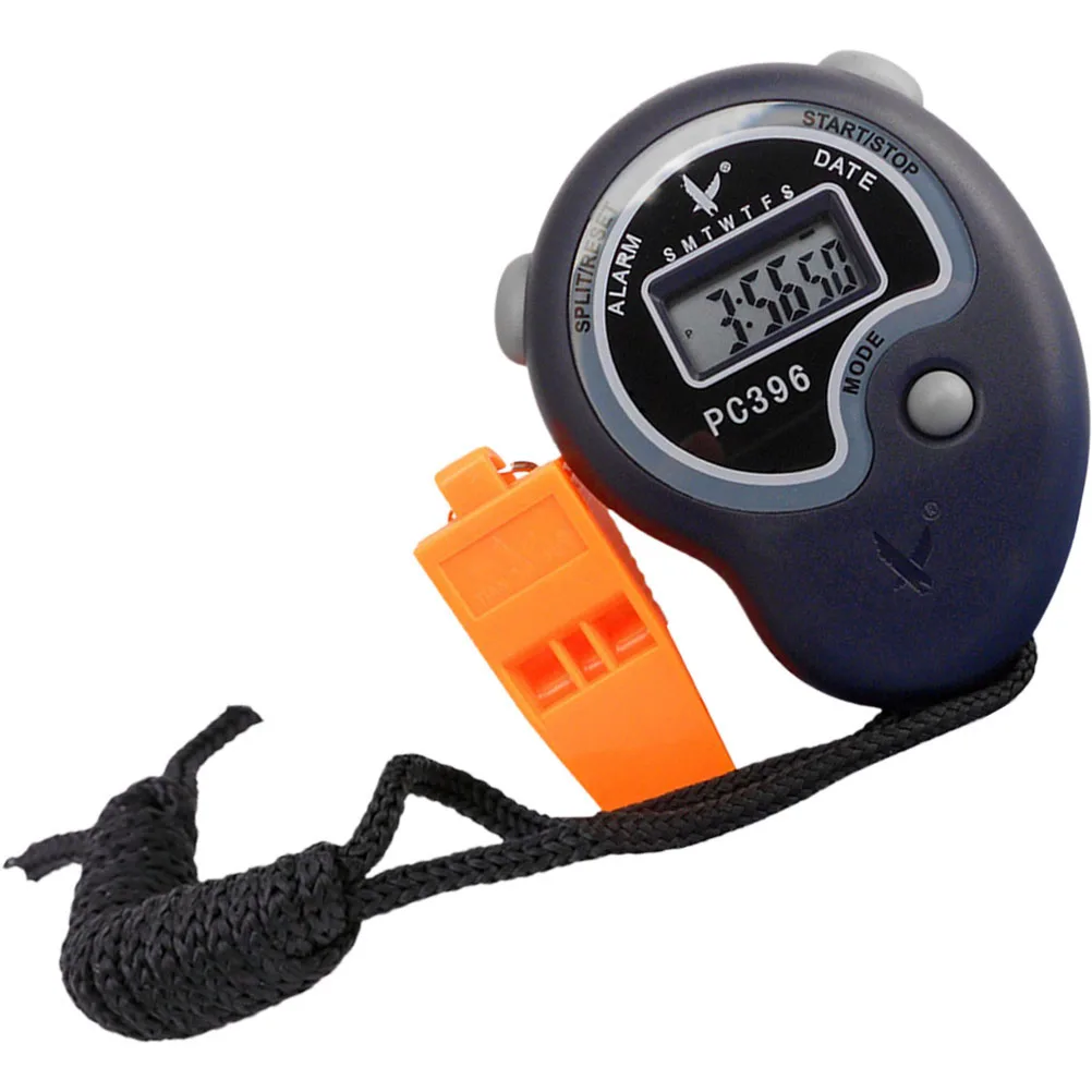 

1 Set Digital Stopwatch For Sports Waterproof Stop Watches With Whistle Loud Sound Hole Vibration Alert Electronic Chronograph