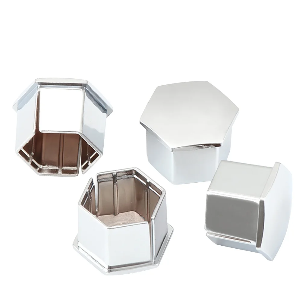 

10Pcs Car Wheel Bolt Nut Covers Hexagon Metal Lug Nut Caps Silver Corrosion Resistant Protective Covers for 308 408