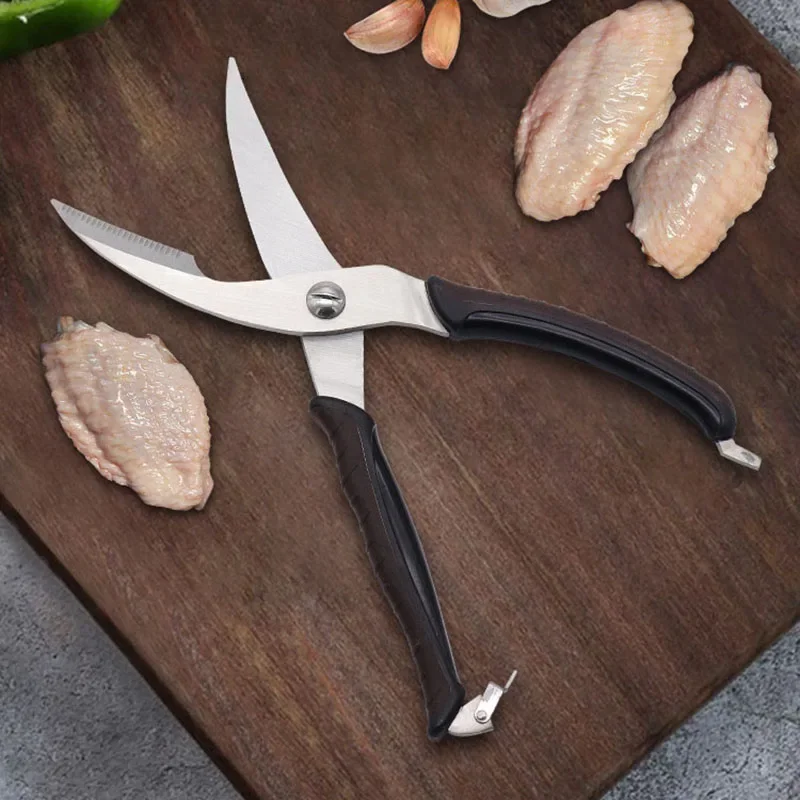 Dobeli Stainless Steel Sharp Blade Seafood Chicken Bone Scissor Household PP+TPR Comfort Handle Cutting Tool Kitchen Accessories