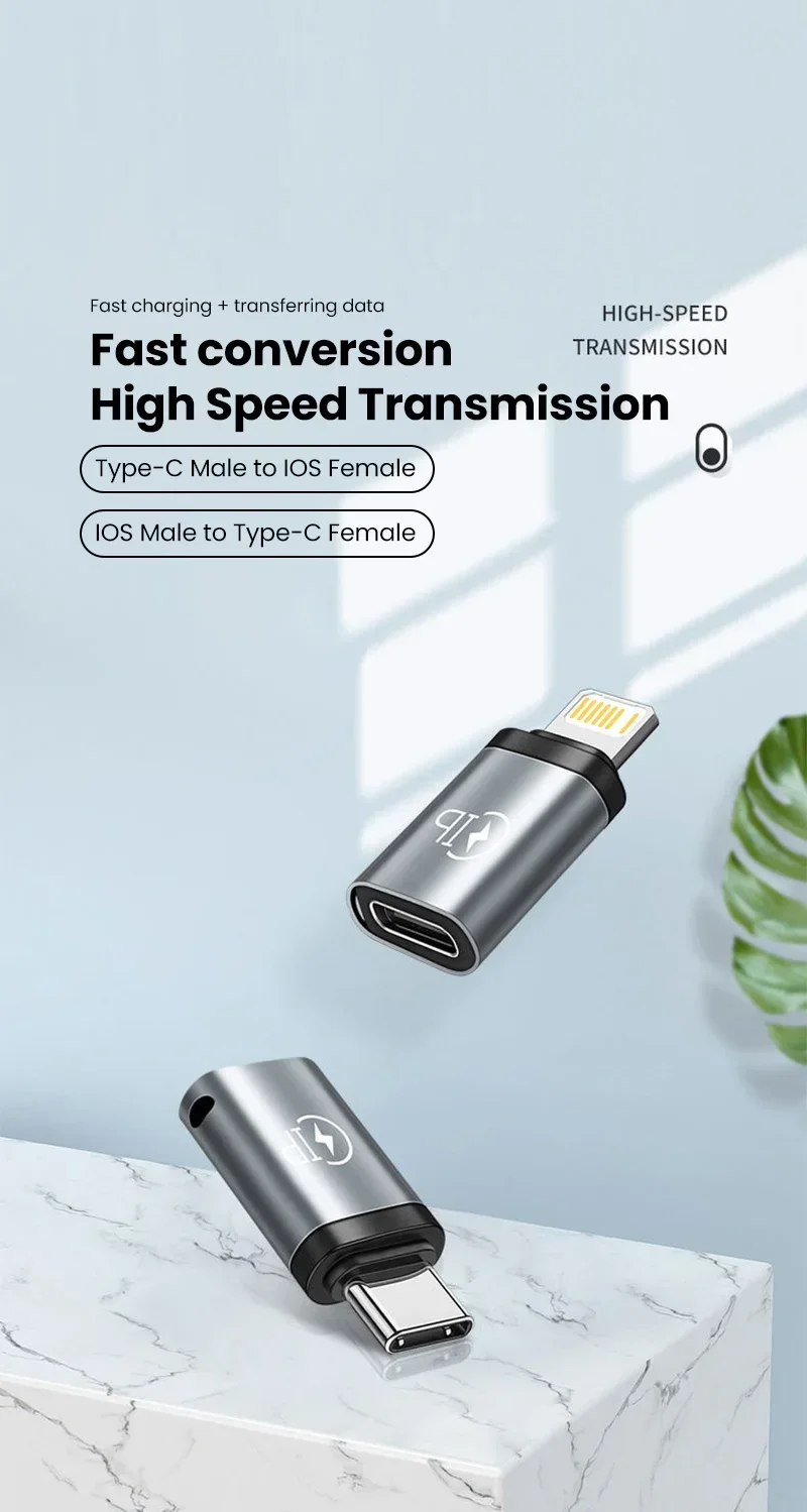 USB C Adapter USB Typ C auf Lightning Buchse Konverter für IPhone 15 14 13 Xiaomi Samsung Lightning Ladegerät Mobile Zubehör – Detail 4