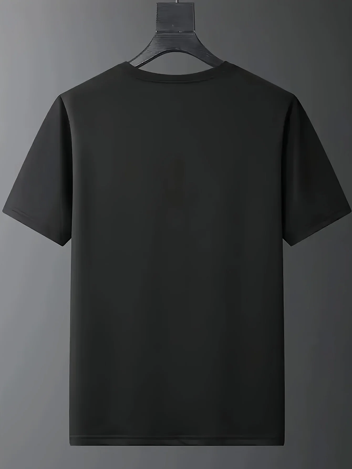Casual T-Shirt with a Round Neck And White Star Pattern