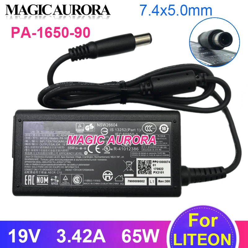 Original PA-1650-90 19V 3.42A 65W Charger Power Supply For LITEON Laptop Adapter 7.4x5.0mm