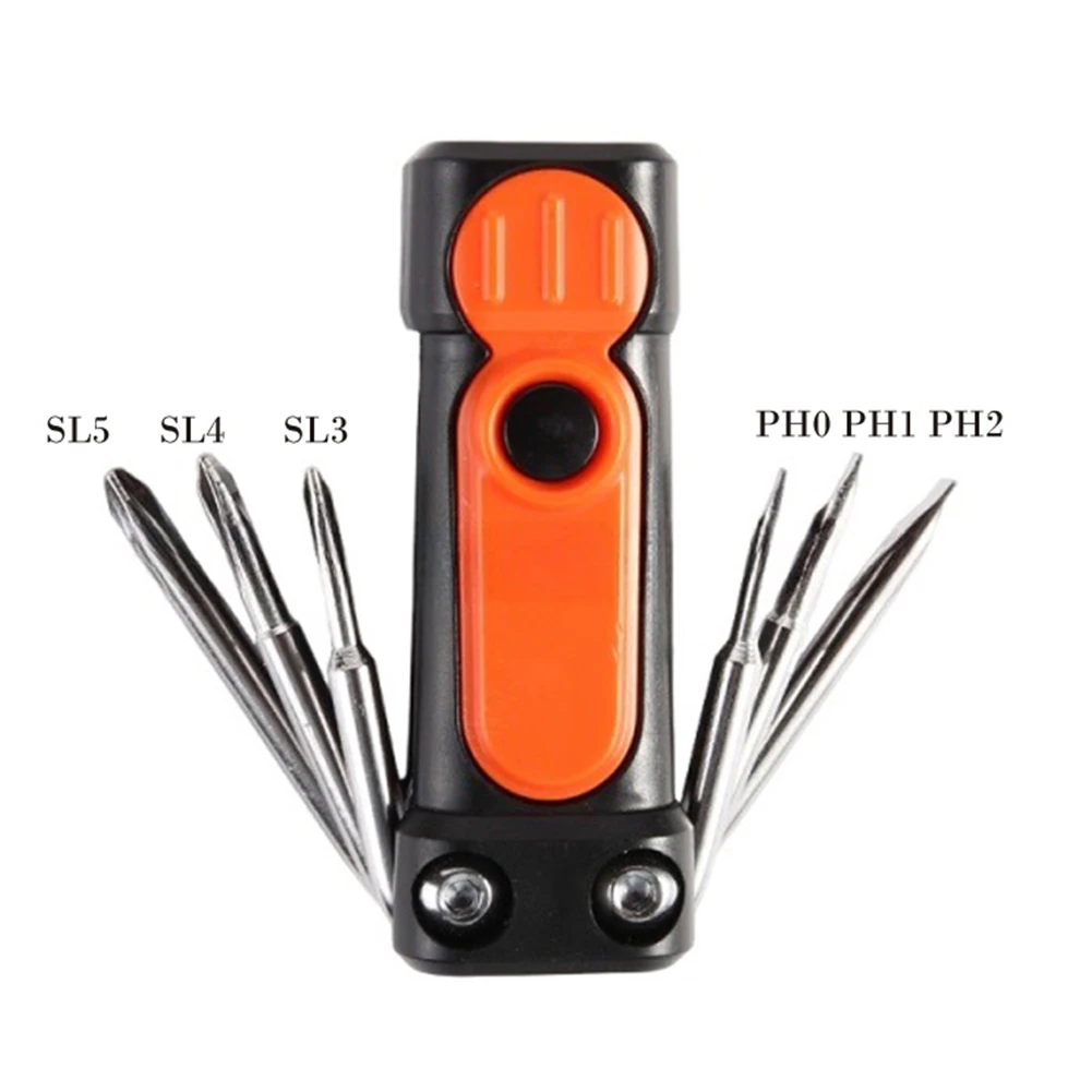 Portable Screwdrivers Tool With Worklight Flashlight Multifunction DIY Professional Repair Hand Tool SL3 SL4 SL5 PH0 PH1 PH2