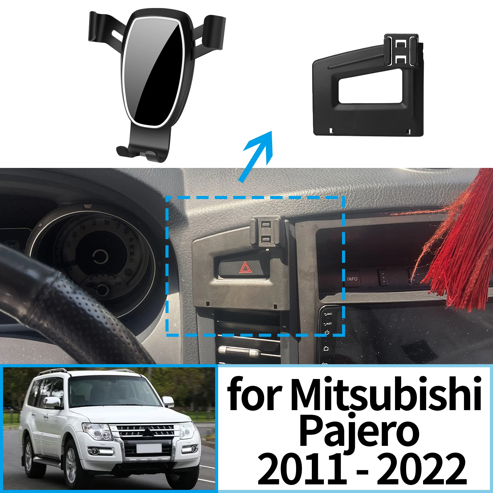 

fit for Mitsubishi Pajero 2011-2022 Navigation Bracke Screen Base Phone Holder Mount Car ​​accessoires