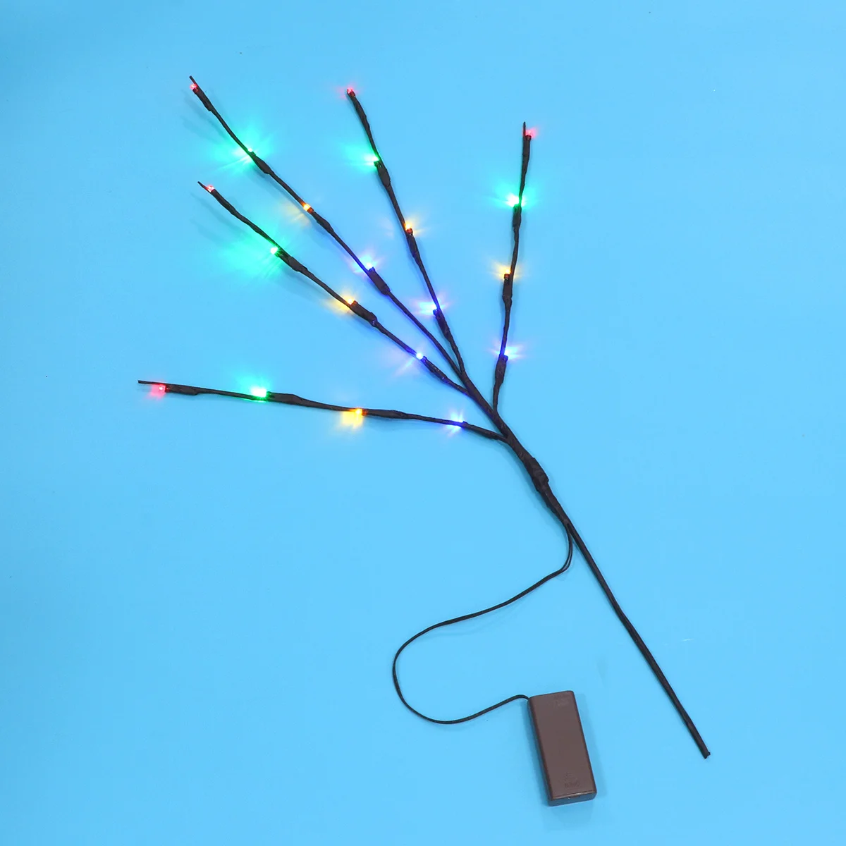 محاكاة فرع شجرة ضوء 20 مصباح أربعة ألوان ضوء الليل للمنزل حفلة عيد الميلاد ديكور جو دافئ