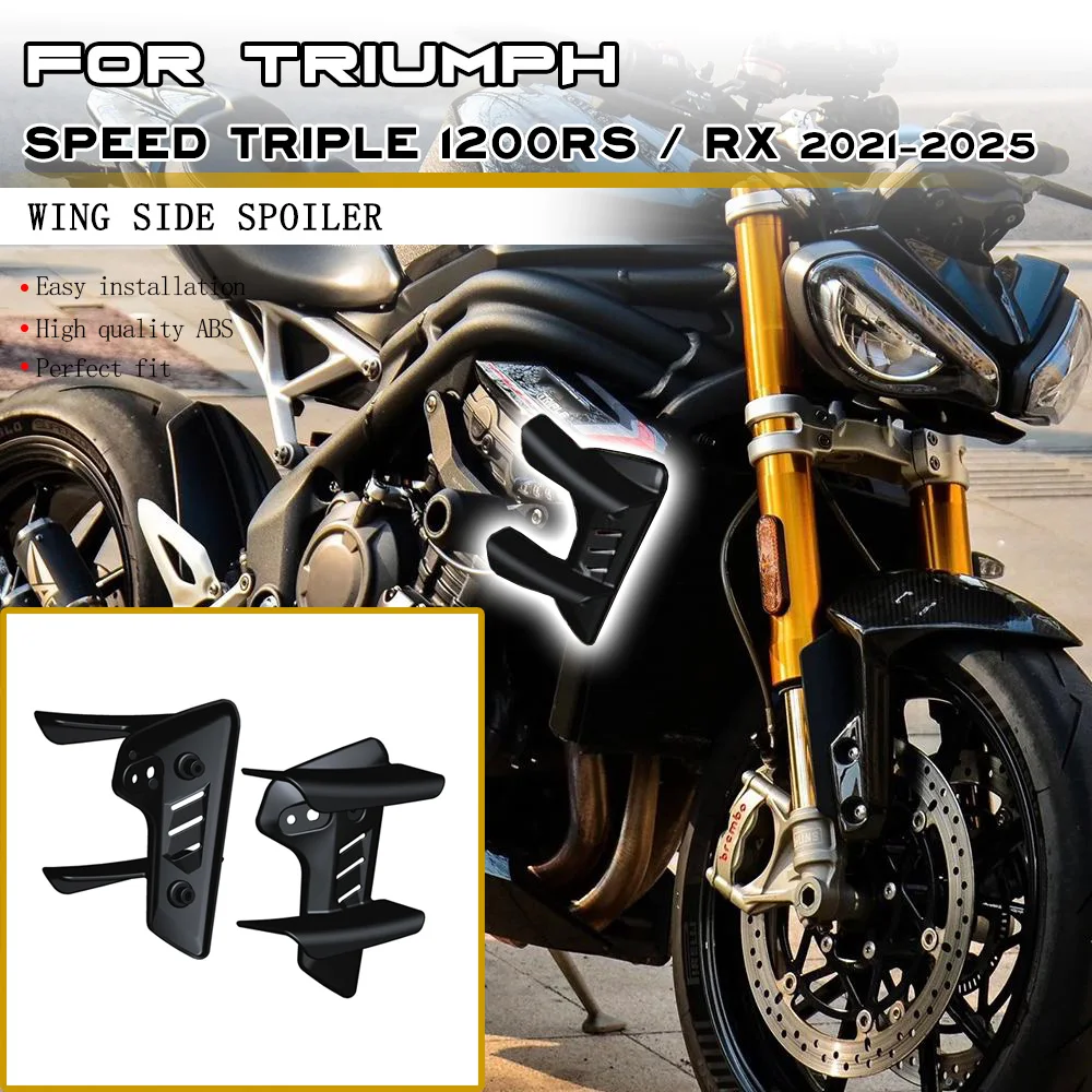 

Motorcycle Spoiler Side Fairing For Triumph Speed Triple 1200RS 1200RX 2021-2025 Aerodynamic Winglet Fixed Wing Side Spoiler Kit