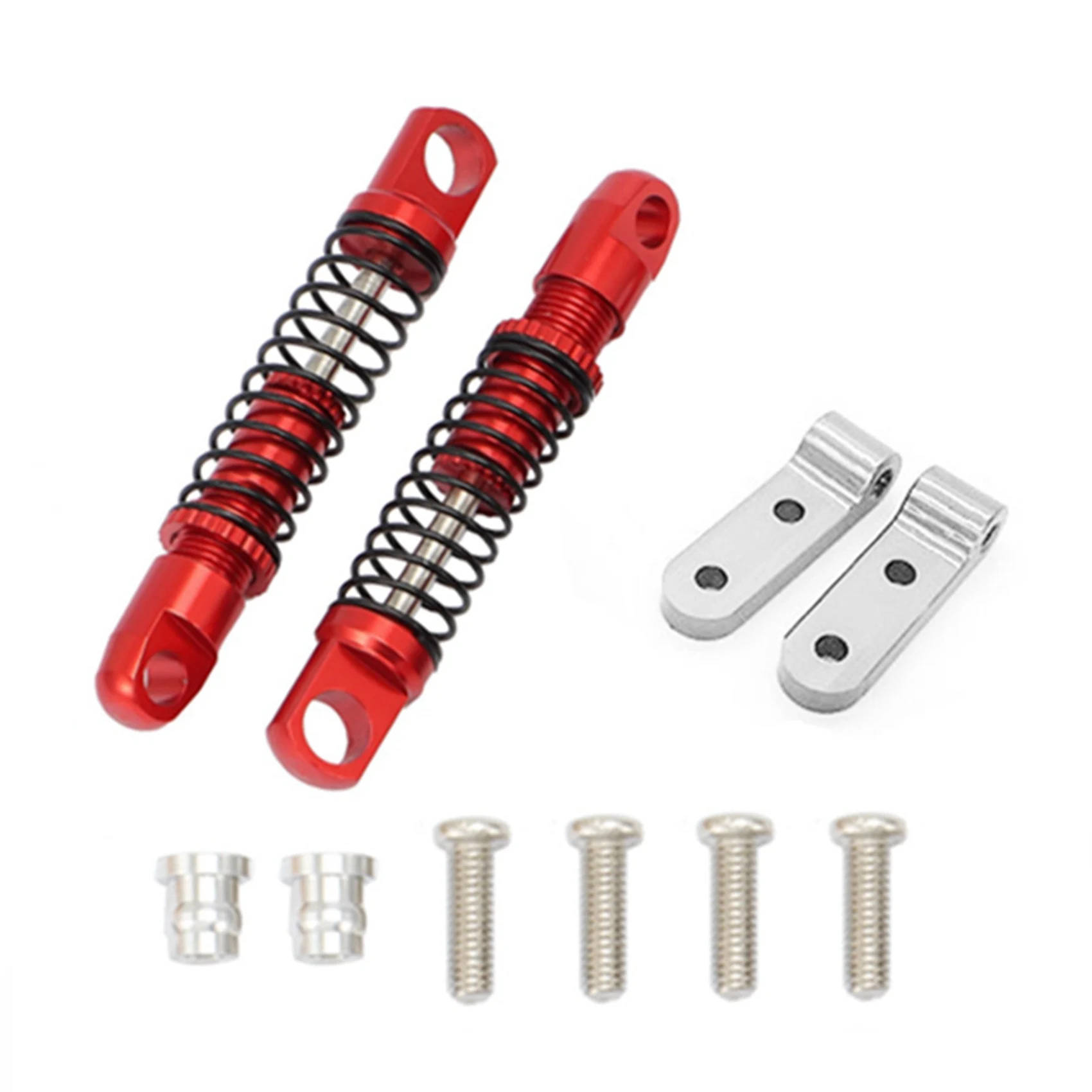 B05C-8X For WPL D12 RC Car Metal Rear Shock Absorber Damper With Mount Fixed Seat Upgrades Parts Accessories,1