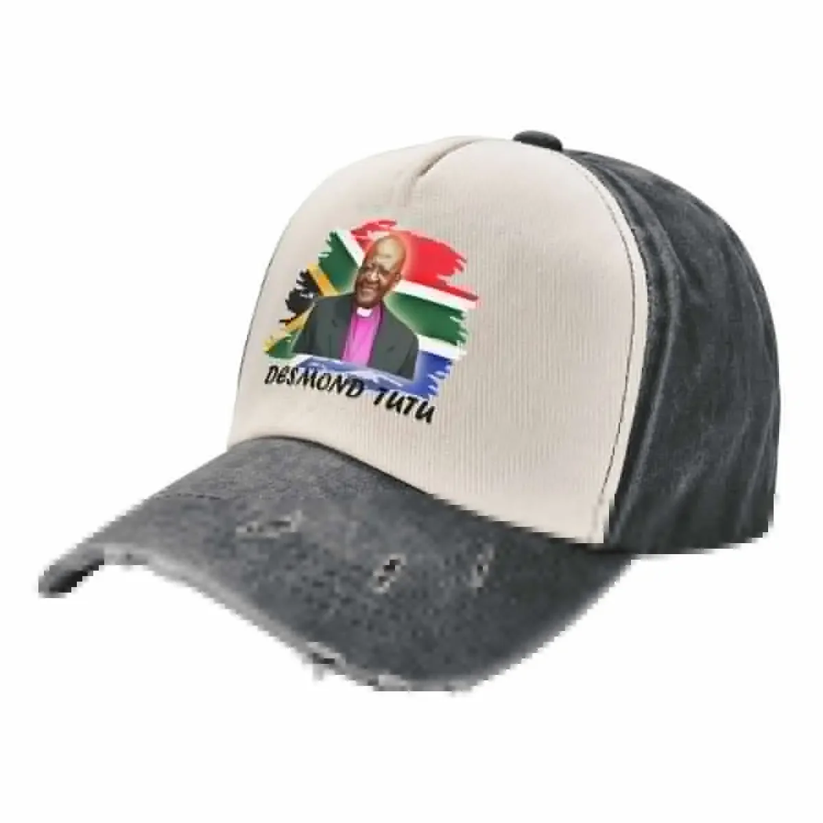 Desmond Tutu South African flag design Baseball Cap Luxury Hat western Hat Caps Women Men's