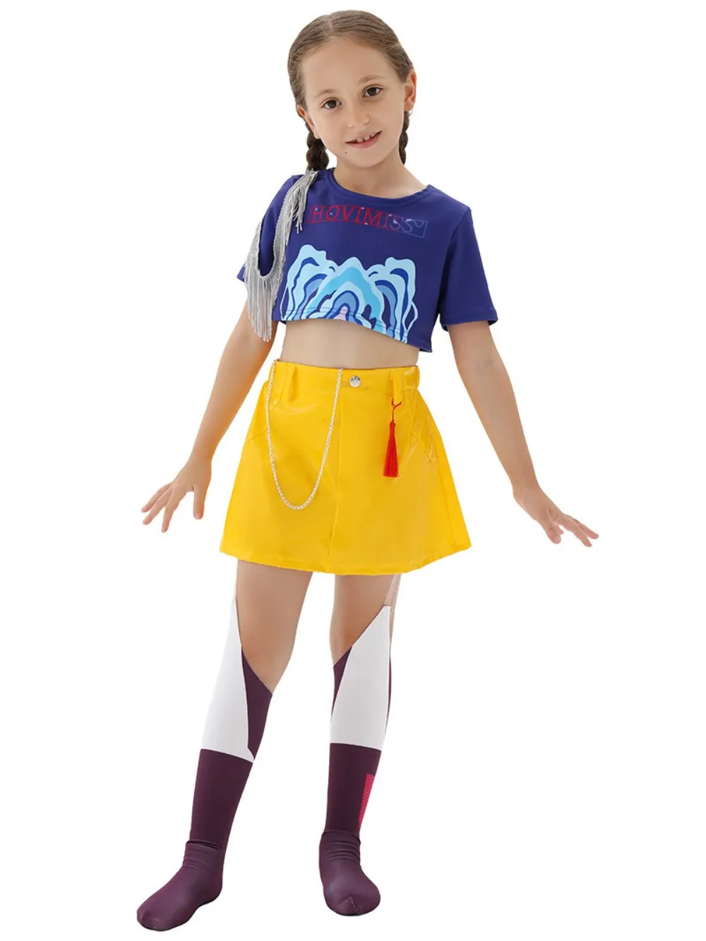 

Костюм певицы в стиле поп для девочек, охотник на демонов, топ, брюки, платье, платье танцовщицы, комплект одежды для косплея на Хэллоуин, костюмы для косплея K-Pop