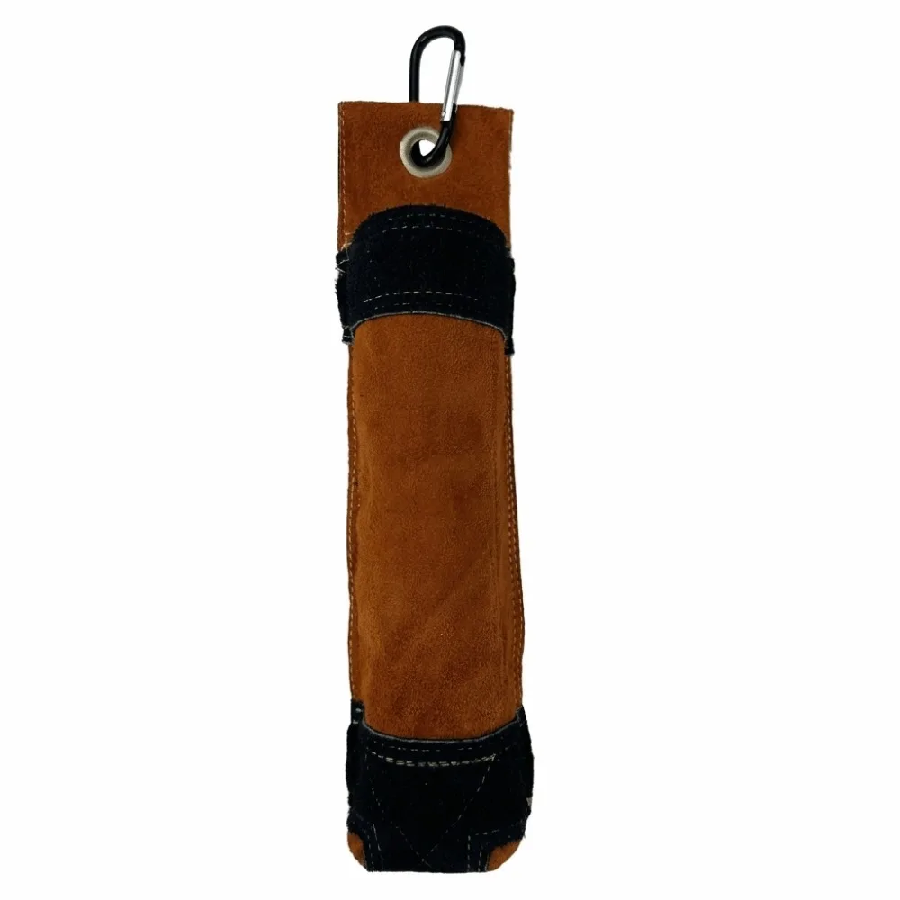 Cowhide Full Leather Welding Rod Bag Wear-resisting Strong Electric Arc Welding Rod Bag with Hook High Temperature Resistance