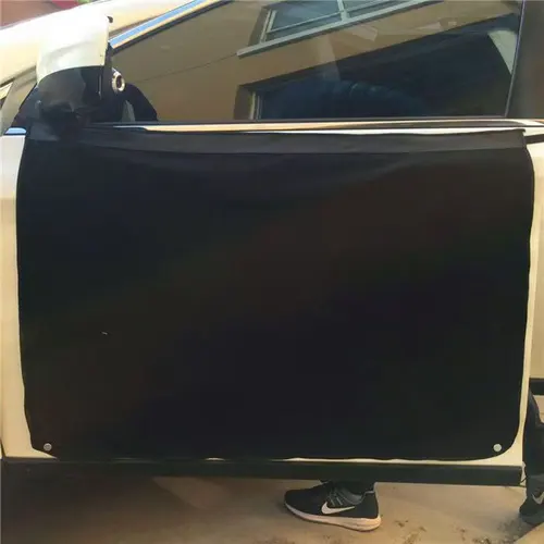 Imagen 2 del producto Almohadilla protectora de puerta de coche de 100CM × 70CM, tela de protección antiarañazos gruesa, borde lateral del cuerpo, pegatina anticolisión Universal para coche