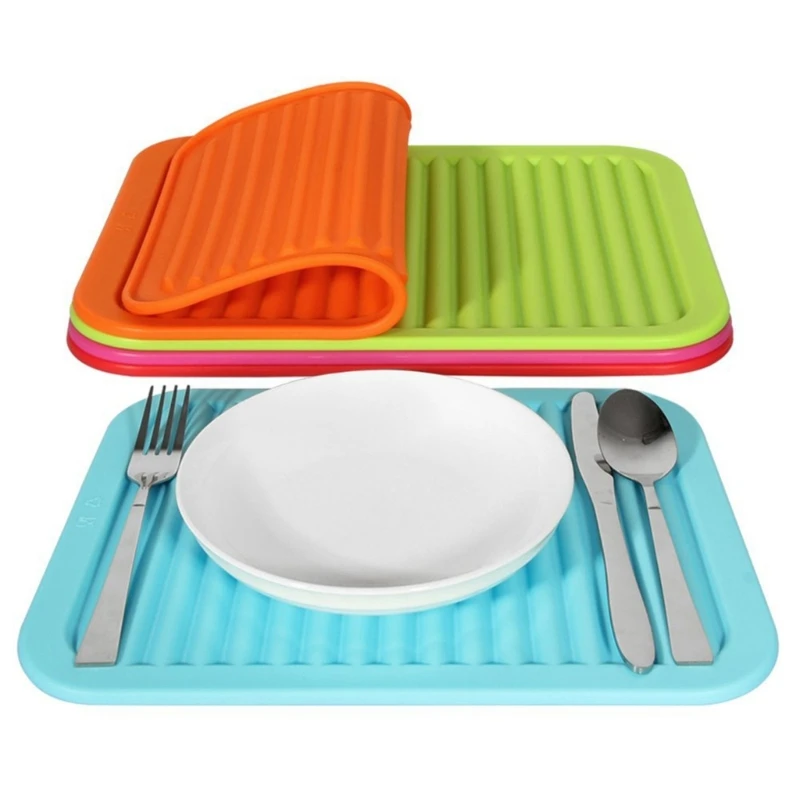 

Heat Insulation Pad Silicone Table Mat Waterproof Placemat Perfect for Plates